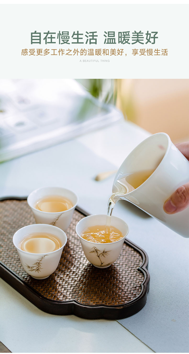 Jingdezhen flagship store hand - made ceramic household personal little cup sample tea cup single kung fu tea cups