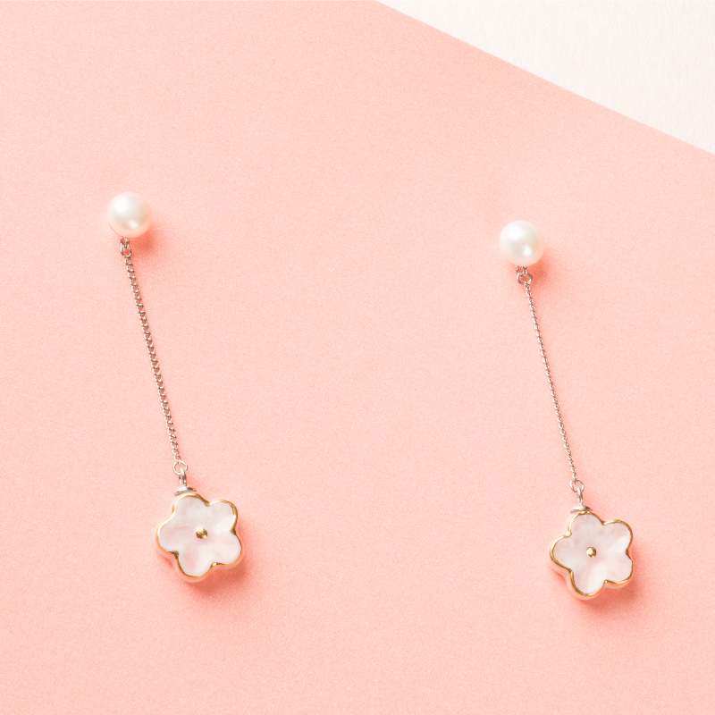 Jingdezhen flagship store ceramic silver jewelry earring pendant necklace bracelet "women small and pure and fresh temperament creative gift