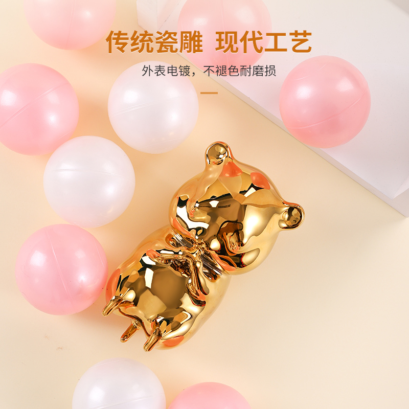 Jingdezhen flagship store 2020 creative ceramic gold and silver mouse embryonic rat furnishing articles household act the role ofing is tasted men 's and women' s birthday present