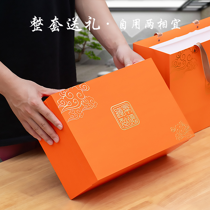 Jingdezhen ceramic tureen flagship store tea sets suit household kung fu tea cups contracted sitting room office tea set