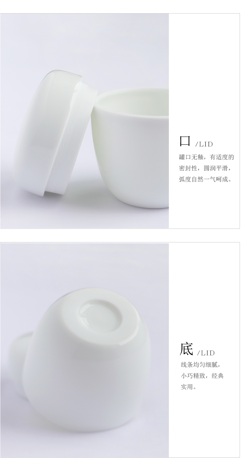 Jingdezhen ceramic non - sealed trumpet with caddy fixings flagship stores the mini portable travel tea storage device