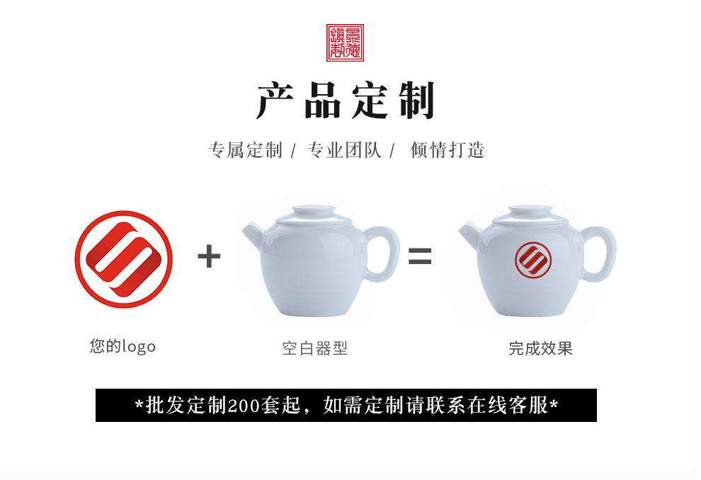 Jingdezhen flagship store blue and white hand - made ceramic small teapot household kung fu tea sweet white single pot of gift boxes