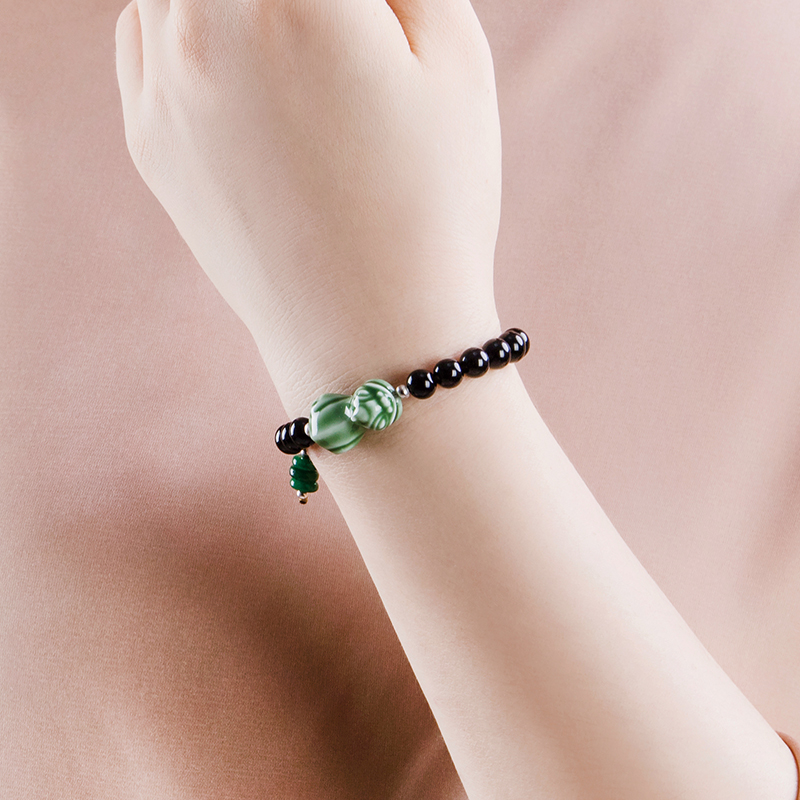 Jingdezhen flagship store of Chinese ceramic obsidian bracelet jewelry male and female, the mythical wild animal lovers hand series accessories