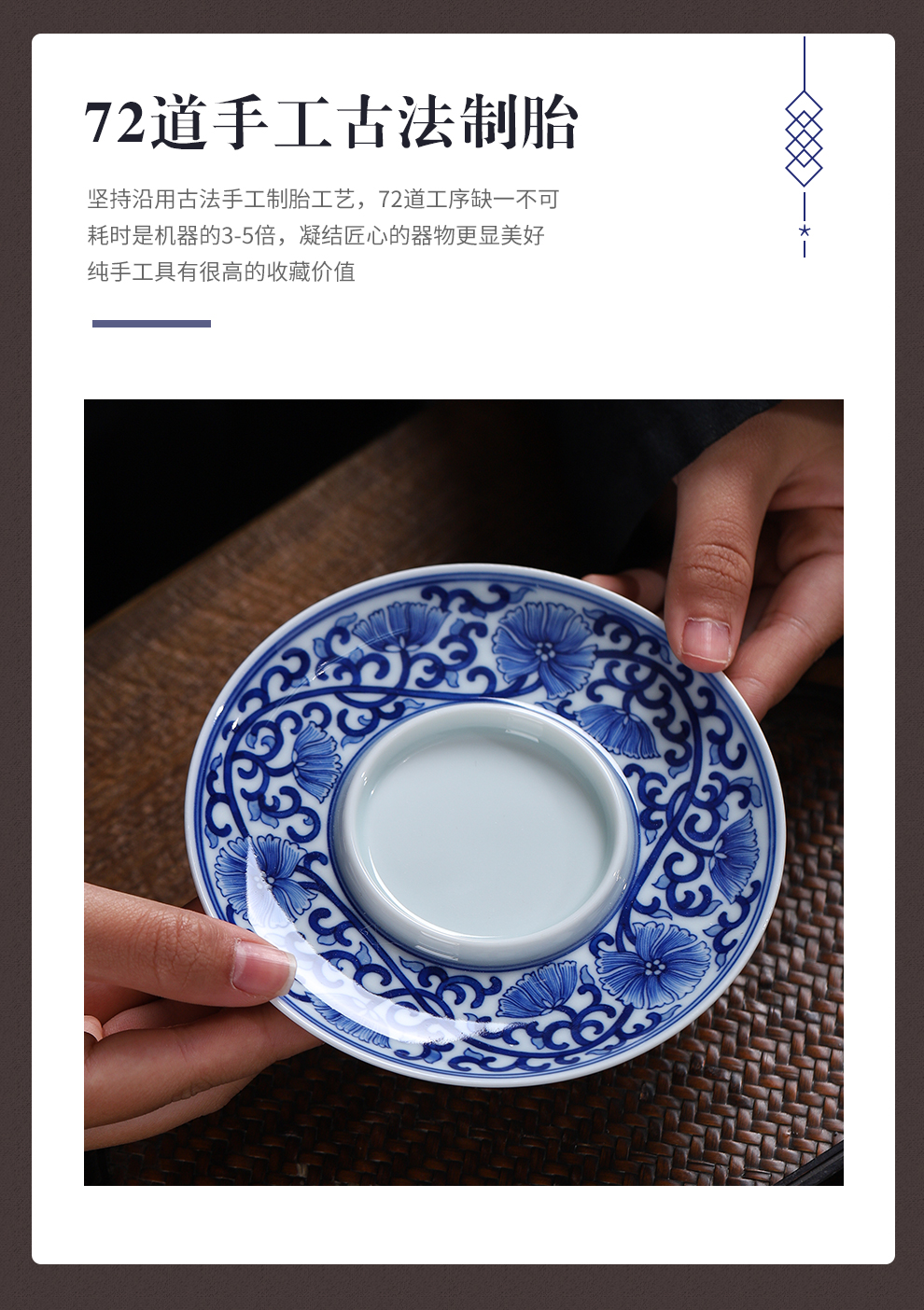 Ceramic hand - made porcelain jingdezhen flagship store only three tureen tea cups suits for domestic high - end tea