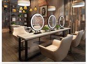 Tiệm hớt tóc sáng tạo Tiệm cắt tóc Gương Salon Trang điểm Gương Retro Counter, Kệ, Đồ nướng, Giá để giày - Hair Salon / Nội thất làm đẹp