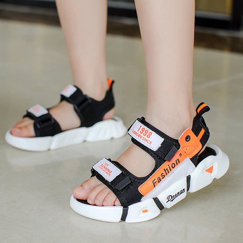 next jazz boy sandals 2021 new summer CUHK children soft-bottom non-slip baby open-toe beach shoes