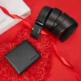 Мужской ремень, высококлассные кожаные штаны, подарочная коробка на день Святого Валентина, из натуральной кожи, подарок на день рождения