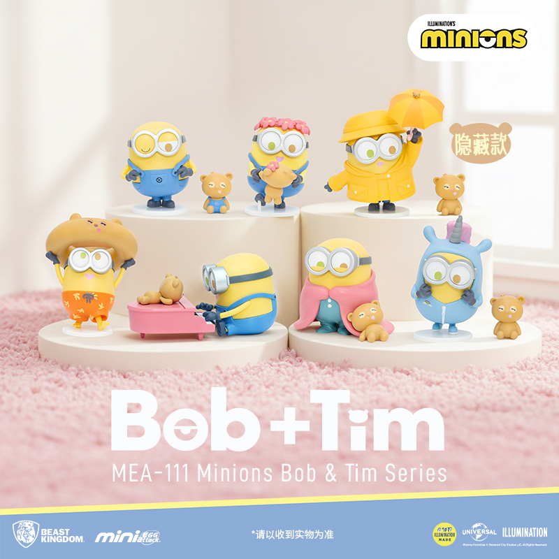 Beast Kingdom Minions Big-Eyed Cute Bob Little Bear Tim Despicable Me Merchandise Figurines Trendy Toys Gifts