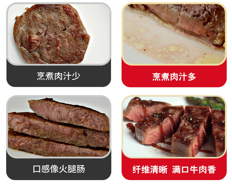 加拿大进口 牛都 3A次顶级 原切谷饲板腱牛排 5片共750g 图10