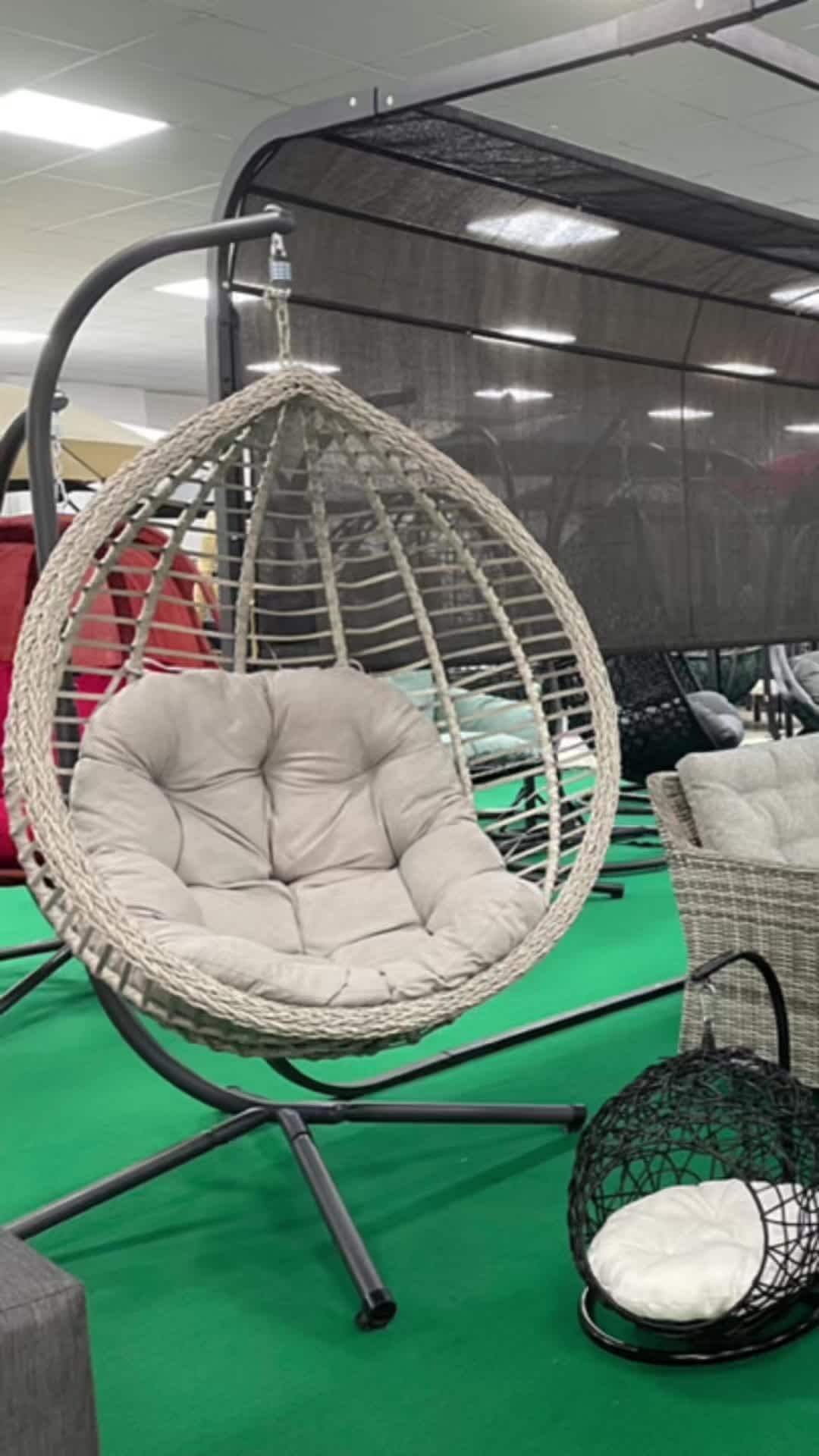 Yasn Cheap Round Balcony Garden Swing Chair Outdoor Furniture Patio