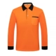 Карманный воротник T Long -sleeed Orange