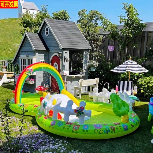 Intex, большой бассейн для игр в воде, горка, надувной замок, вечернее платье, увеличенная толщина