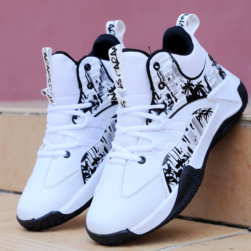 Qiao Zhou Versatile Basketball Shoes for Men 2026 Summer New Sports Shoes High-Top Running Shoes Waterproof Fashionable Casual Shoes for Men