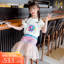 Mermaid tail childrens dress summer dress 2023 new gas girl summer suit dress girl dress