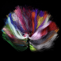 18 color Luya fly fishing spiral bright silk fly hook material flash silk sea fishing iron hook Luya string hook