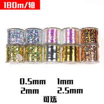 180m iridescent flash belt wet fly body binding material Fly fishing binding line Hair hook DIY