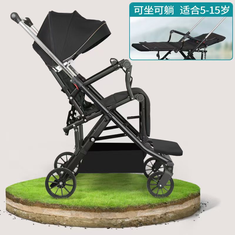Special Needs Stroller for Older Children, Foldable, Can Sit and Lie Down, Extended for Fractures and Cerebral Palsy, Mobility Aid for Ages 5-15