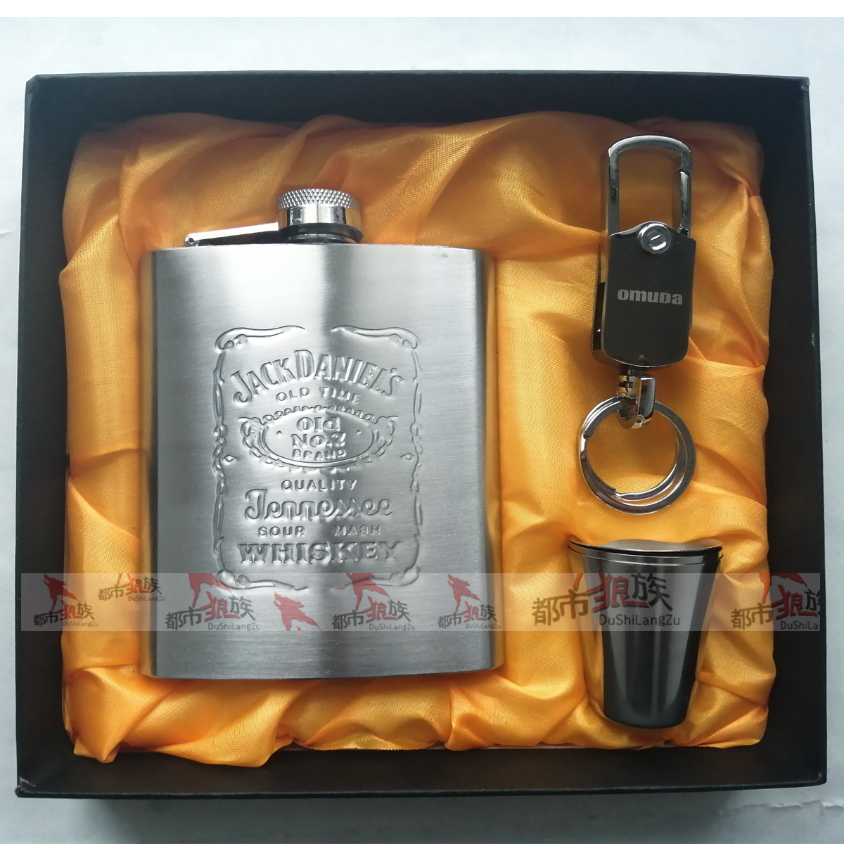 304 Stainless Steel Wine Jug 7oz Key Button Men Gift Business Gift Bottle Opener Multifunction Key Buckle
