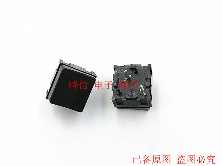 台湾无锁自复位轻触开关斜切面12.5*12.52脚方形黑色按钮按键开关