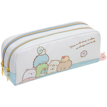 Japanese SanXSumikko Gurashi corner bio stationery double pencil bag storage bag (Reading)