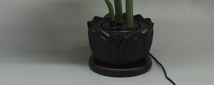 товар из китая 家用自动开花仿真莲花灯荷花供佛灯佛堂家居装饰工艺品客厅装饰灯 No brand