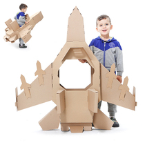 Carton plane can be worn annihil 20F22 fighter jet paper leather plate shell children handmade diy to make toy coating color model