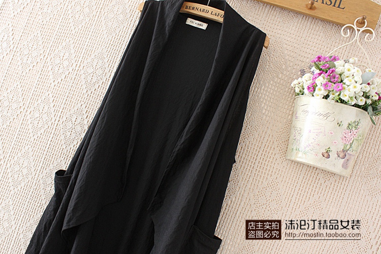 Mùa hè hoang dã không tay khăn choàng giản dị vest phụ nữ mùa xuân và mùa thu áo dài kích thước lớn slim vest jacket áo gile phao