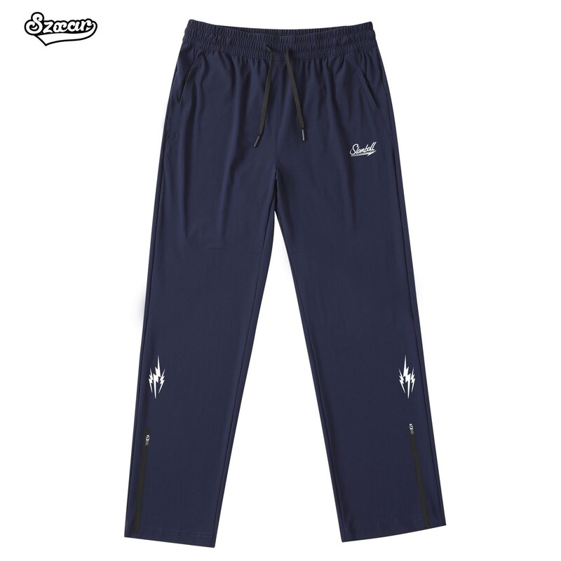 Siamball Summer New Zipper Pants Cropped Pants Basketball Pants Sports Training Quick-Drying Comfortable Thin Pants
