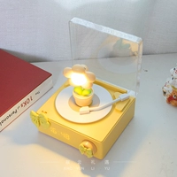 [Подарочный пакет] Кремово-желтый динамик будильника + ночник + украшение в виде банта❤ Трехлетняя гарантия