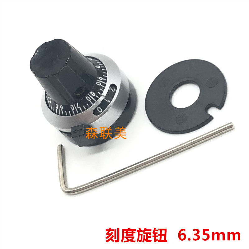 Potentiometers knob 3590S Dial Precision Scale Knob Multiring Potentiometers Knob 6 35mm
