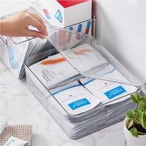 Transparent mask containing box dust-proof desktop cosmetic shelve student bathroom skin-care products finishing box containing box