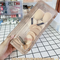 Makeup brush tool storage box desktop dressing table lipstick beauty makeup egg eyebrow pencil chalk puff storage tube dust brush bucket