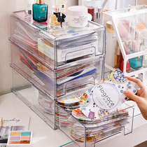 Acrylic mask containing box toilet desktop Cosmetic Students Day Style Dresser for finishing shelve