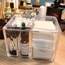 Cosmetic cotton storage box cotton sign box desktop dressing table cosmetic Dust lipstick transparent acrylic storage shelf