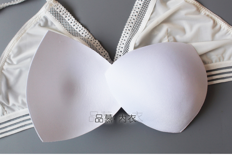 Châu âu và Hoa Kỳ gió ren mỏng cốc băng lụa không có vòng thép áo ngực tam giác cup bikini với ngực pad kích thước lớn đồ lót