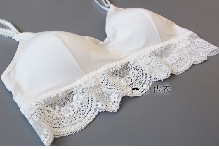 Người đẹp châu Âu ren trở lại cup mỏng mà không có vòng thép áo ngực ngực ngực tam giác bikini với ngực pad đồ lót áo lót cho người có vòng 1 to