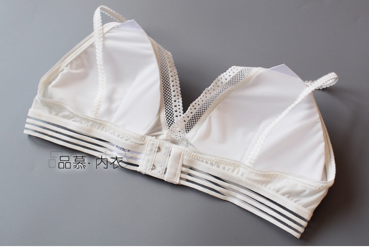 Châu âu và Hoa Kỳ gió ren mỏng cốc băng lụa không có vòng thép áo ngực tam giác cup bikini với ngực pad kích thước lớn đồ lót