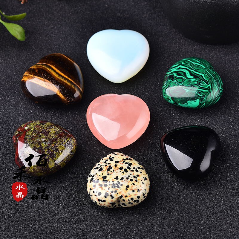 Natural powder crystal black dazzling stone Dongling jade salt source agate green gold stone caring original stone handle piece handlebar piece pendant