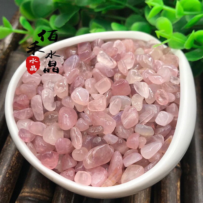 Natural horse powder crystal gravel degaussing stone Madagascar powder crystal fish tank vase pot landscaping decorative stone
