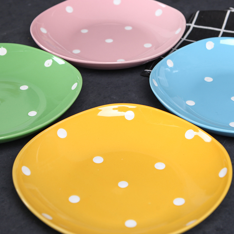 Creative lovely dish dish dish household square ceramic plate side dish for breakfast dish soup plate tray FanPan 4 only