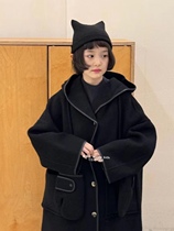 Bora Korean childrens clothing temperament girls new years model double-sided cashmere coat 2023 girls winter coat