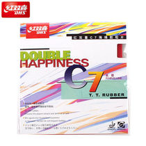 DHS red Double Happy c-7 table tennis racket long glue single rubber C7 long glue defense arc