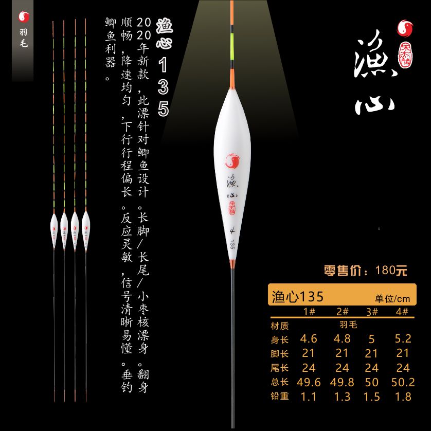 Official Hong Kong Promise Song Jielin Peacock Feather Float Fishing Heart 135