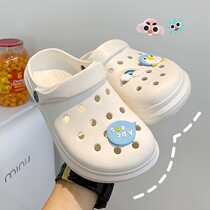 Hole shoes female ins tide non-slip summer cartoon cute nurse to work soft bottom 2021 new cool slippers n