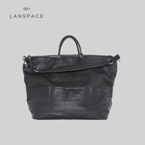 Blue leather headliner leather big satchel Japanese Hand bag leather travel bag all leather shoulder bag