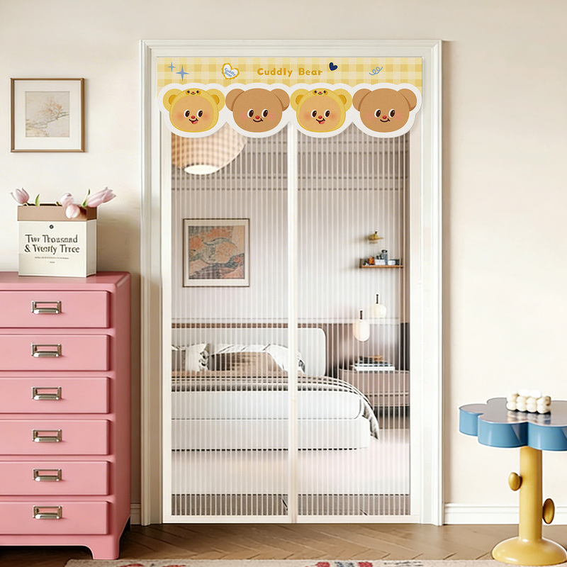 Butter Bear Magnetic Mosquito Net Door Curtain, No-Drill, Breathable, for Home Bedroom and Entryway Partition, Insect-Proof
