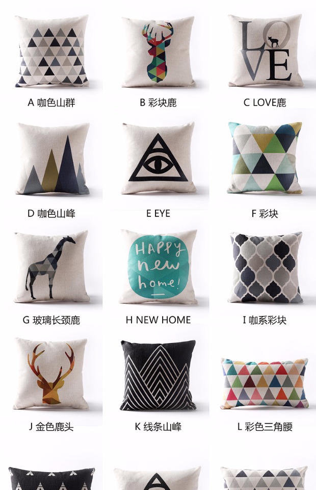 Cotton và vải lanh gối gối gối xe eo gối Bắc Âu IKEA sofa đệm đầu gối gối gối không có lõi - Trở lại đệm / Bolsters gối tựa lưng trên giường