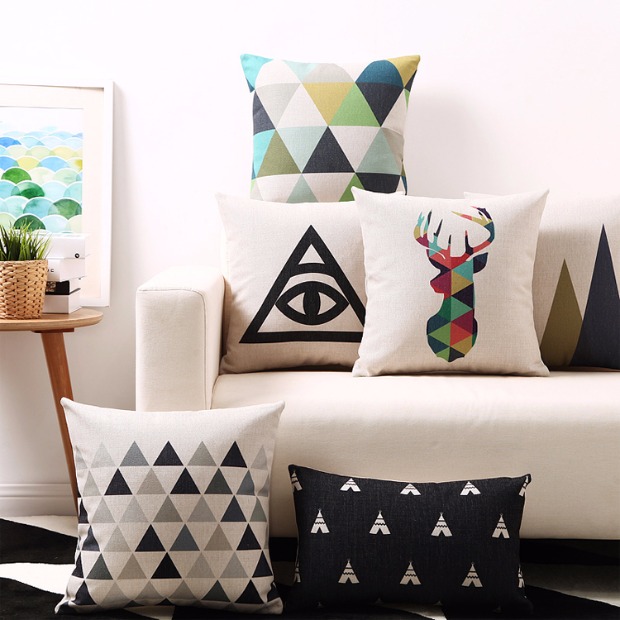 Cotton và vải lanh gối gối gối xe eo gối Bắc Âu IKEA sofa đệm đầu gối gối gối không có lõi - Trở lại đệm / Bolsters gối tựa lưng trên giường