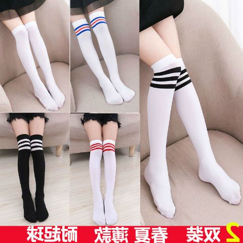 Spring and autumn Summer thin section Children's middle cylinder Sox girls Long Sox baby over knee socks High cylinder Sox white high cylinder stocking silk stockings