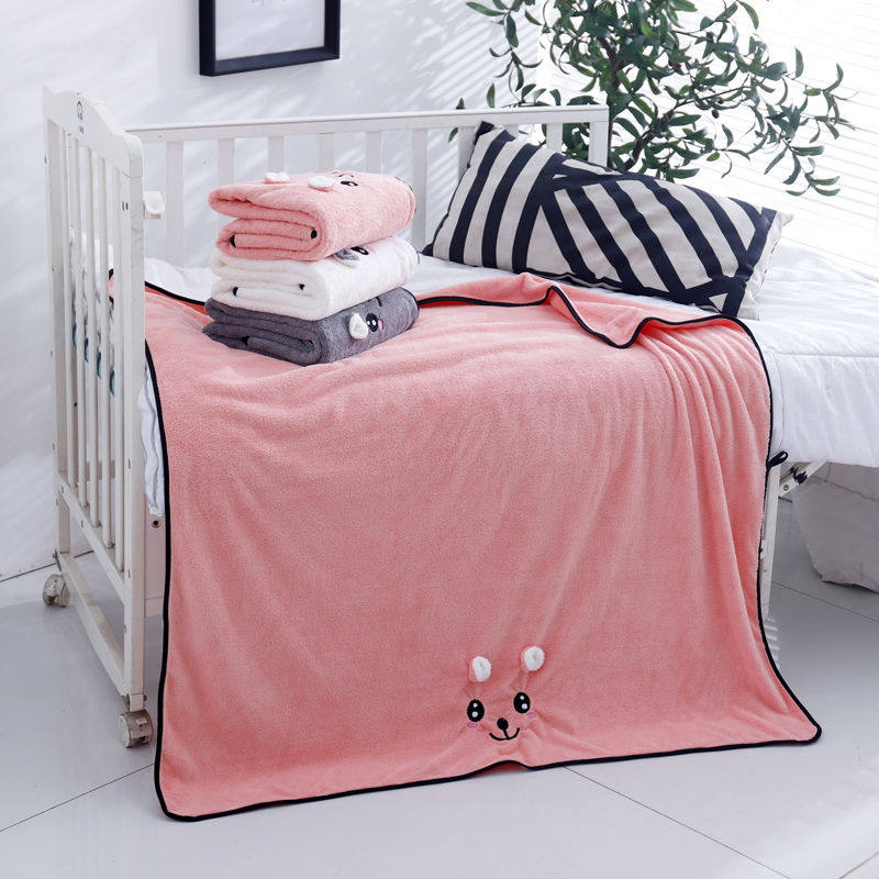 Baby bath towel bath newborn baby big towel square young children cartoon super soft absorbent towel quilt